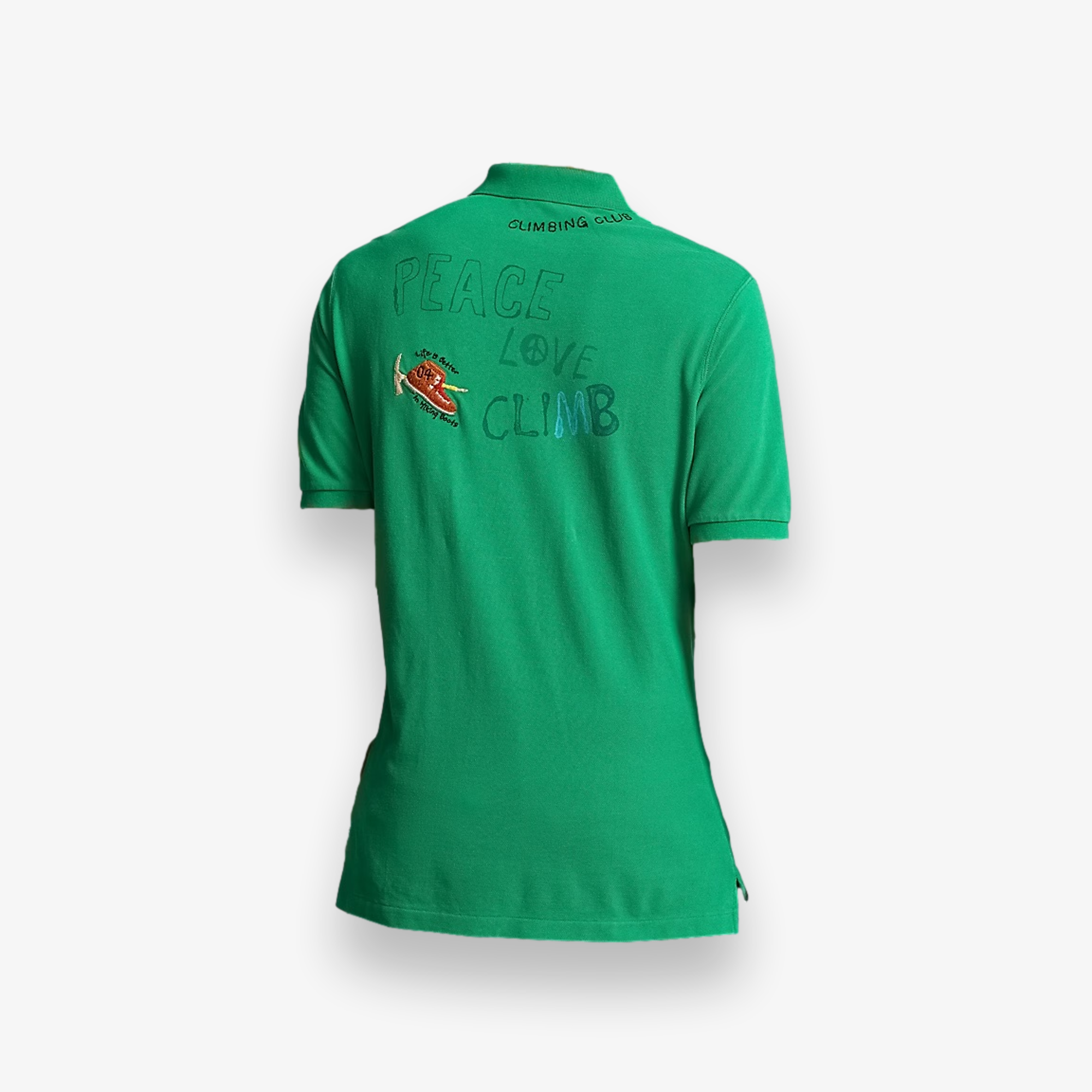 Classic Fit Peace Climb Love Polo Shirt