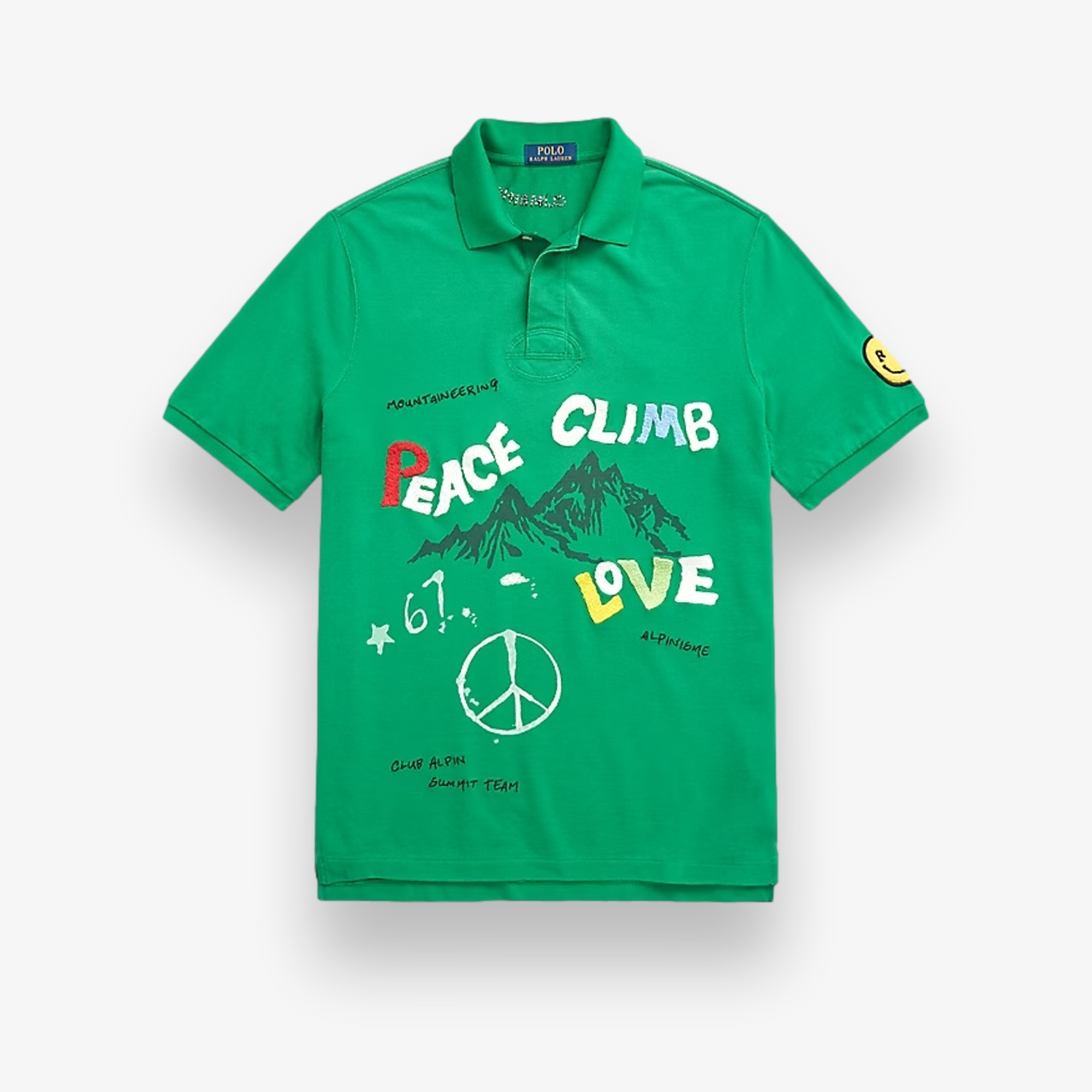 Classic Fit Peace Climb Love Polo Shirt