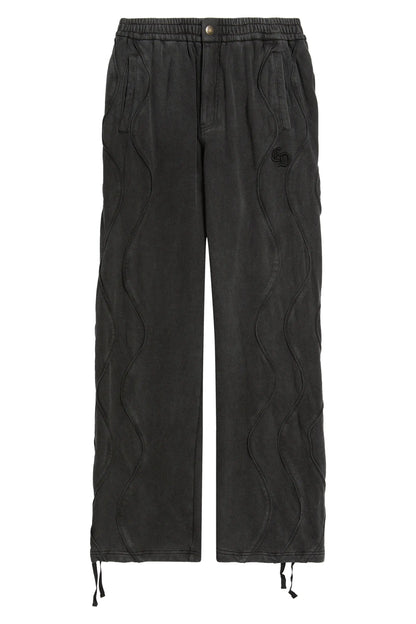 Wavy Seam Training Pant-Black