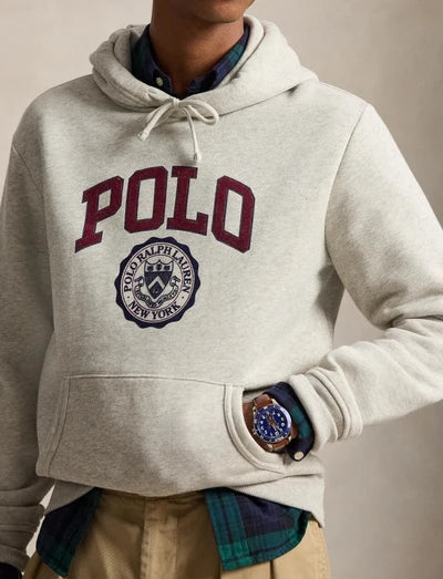 logo fleece hoodie