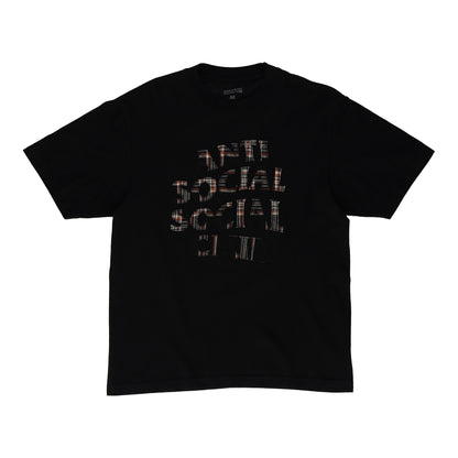 Plaid Applique Black T-Shirt