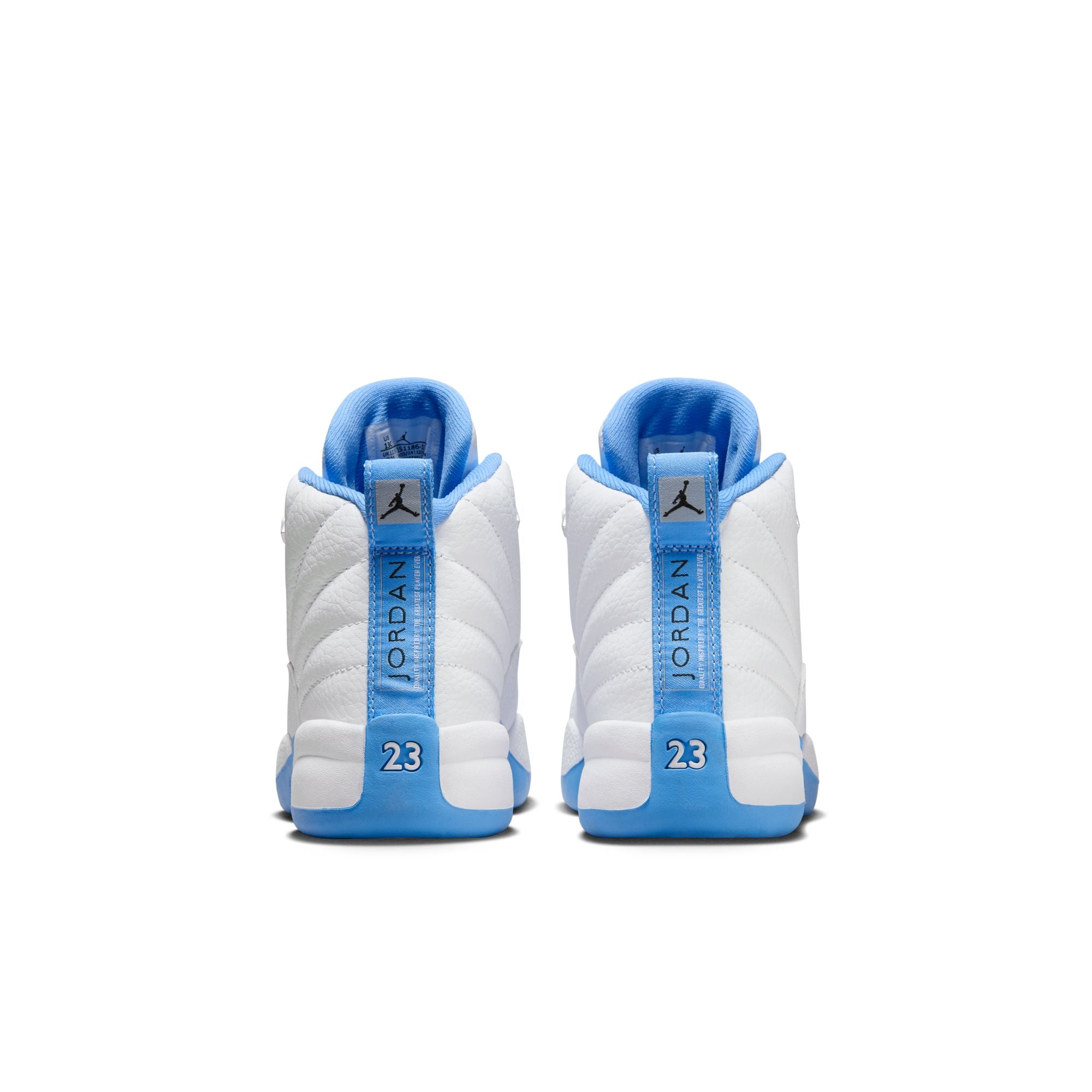 Jordan 12 Retro White and University Blue PS