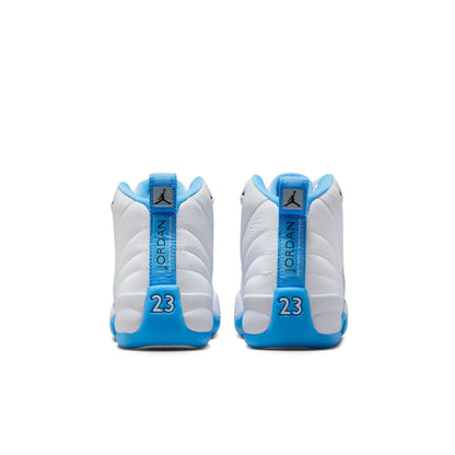 Air Jordan 12 Retro White and University Blue GS
