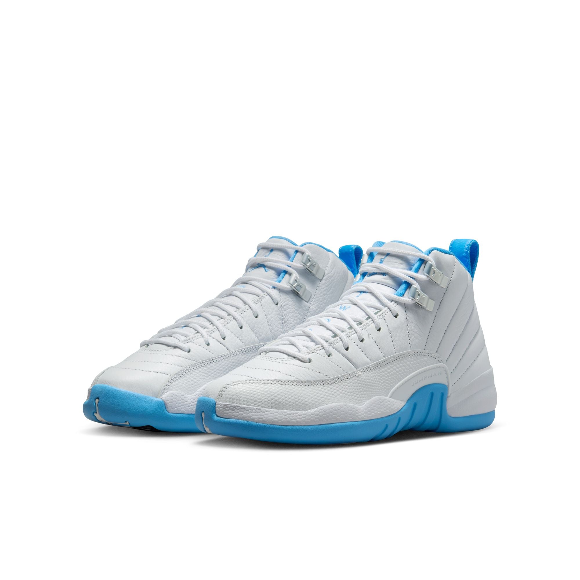 Air Jordan 12 Retro White and University Blue GS