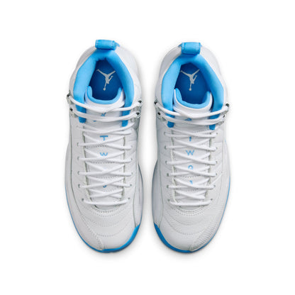Air Jordan 12 Retro White and University Blue GS