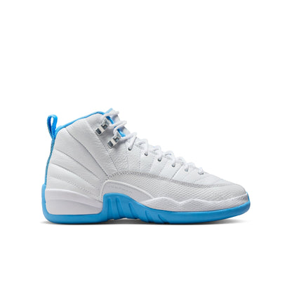Air Jordan 12 Retro White and University Blue GS