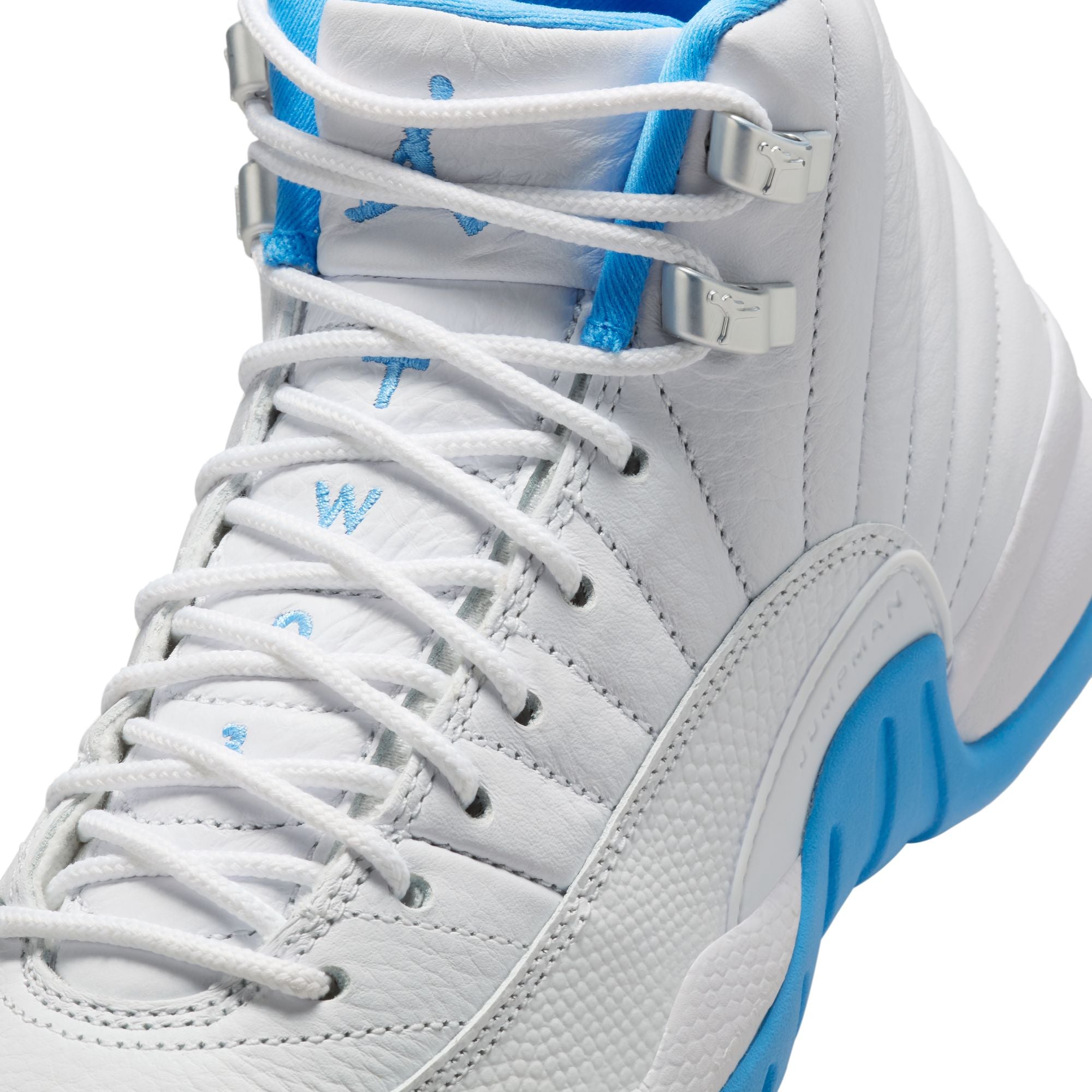 Air Jordan 12 Retro White and University Blue GS
