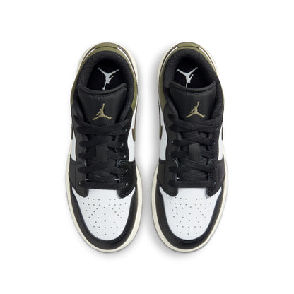 Jordan 1 Low Black Toe Medium Olive GS