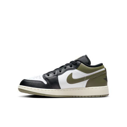 Jordan 1 Low Black Toe Medium Olive GS