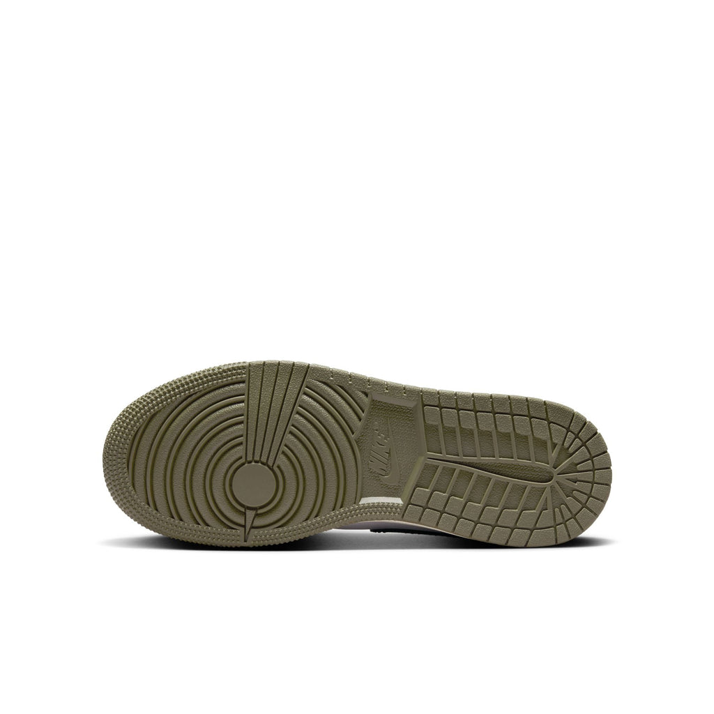 Jordan 1 Low Black Toe Medium Olive GS