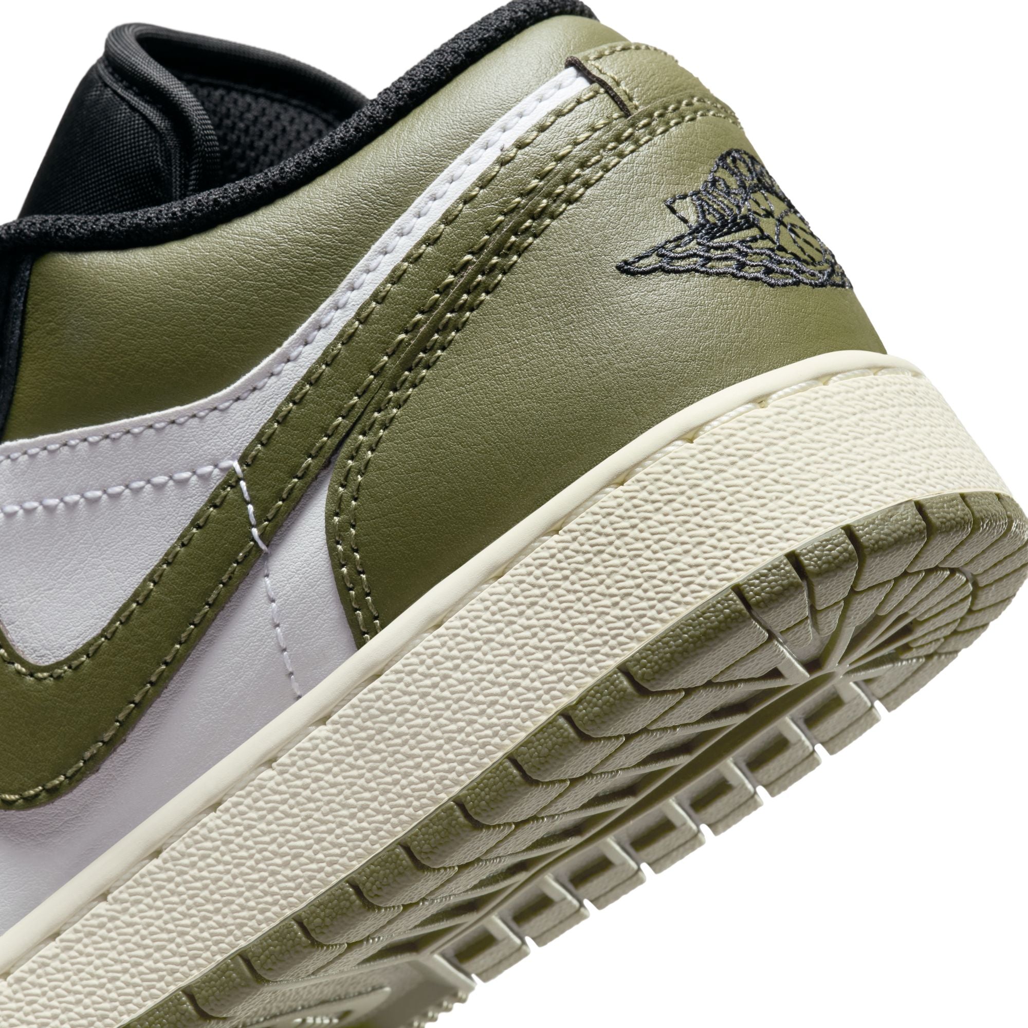 Jordan 1 Low Black Toe Medium Olive GS