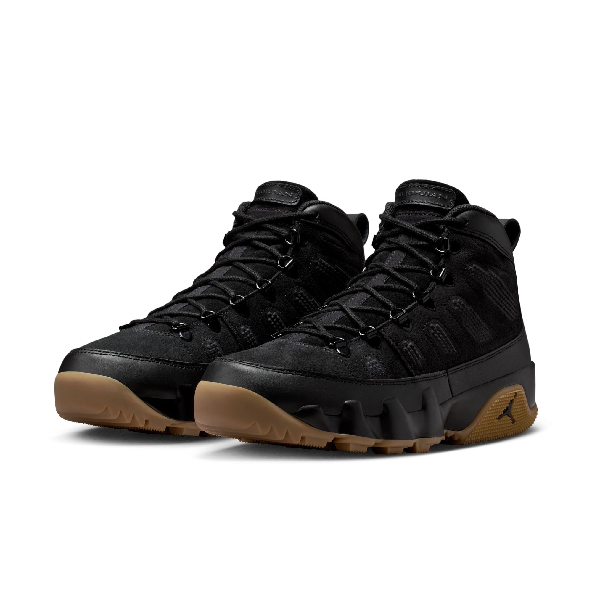 Air Jordan 9 Retro Black and Gum Light Brown Boot
