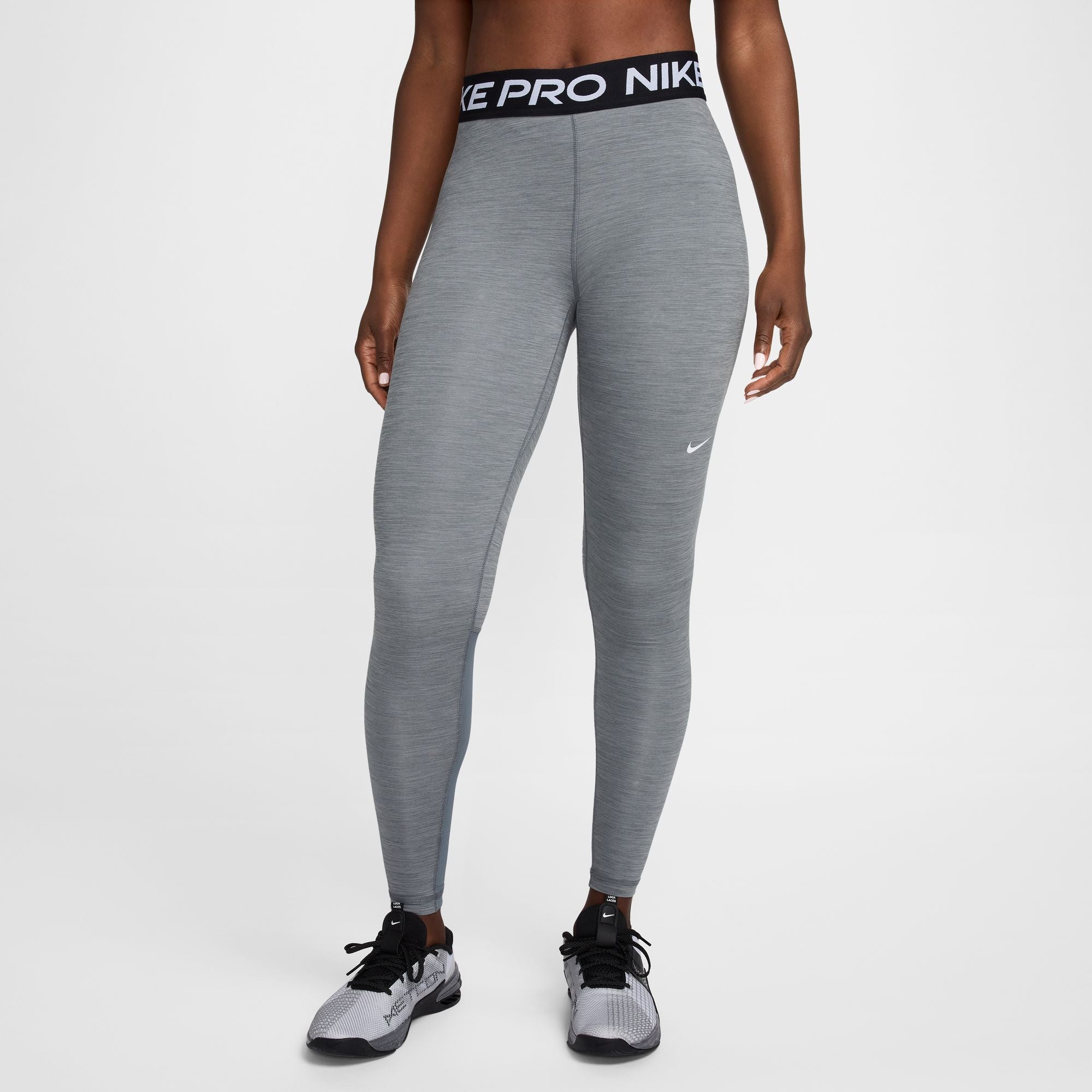 Mid-Rise Mesh-Pan Leggings