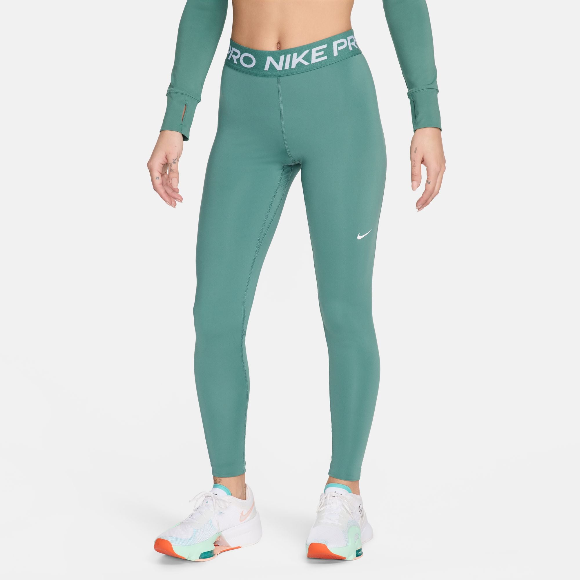 Pro Mid-Rise Mesh-Panelled Leggings