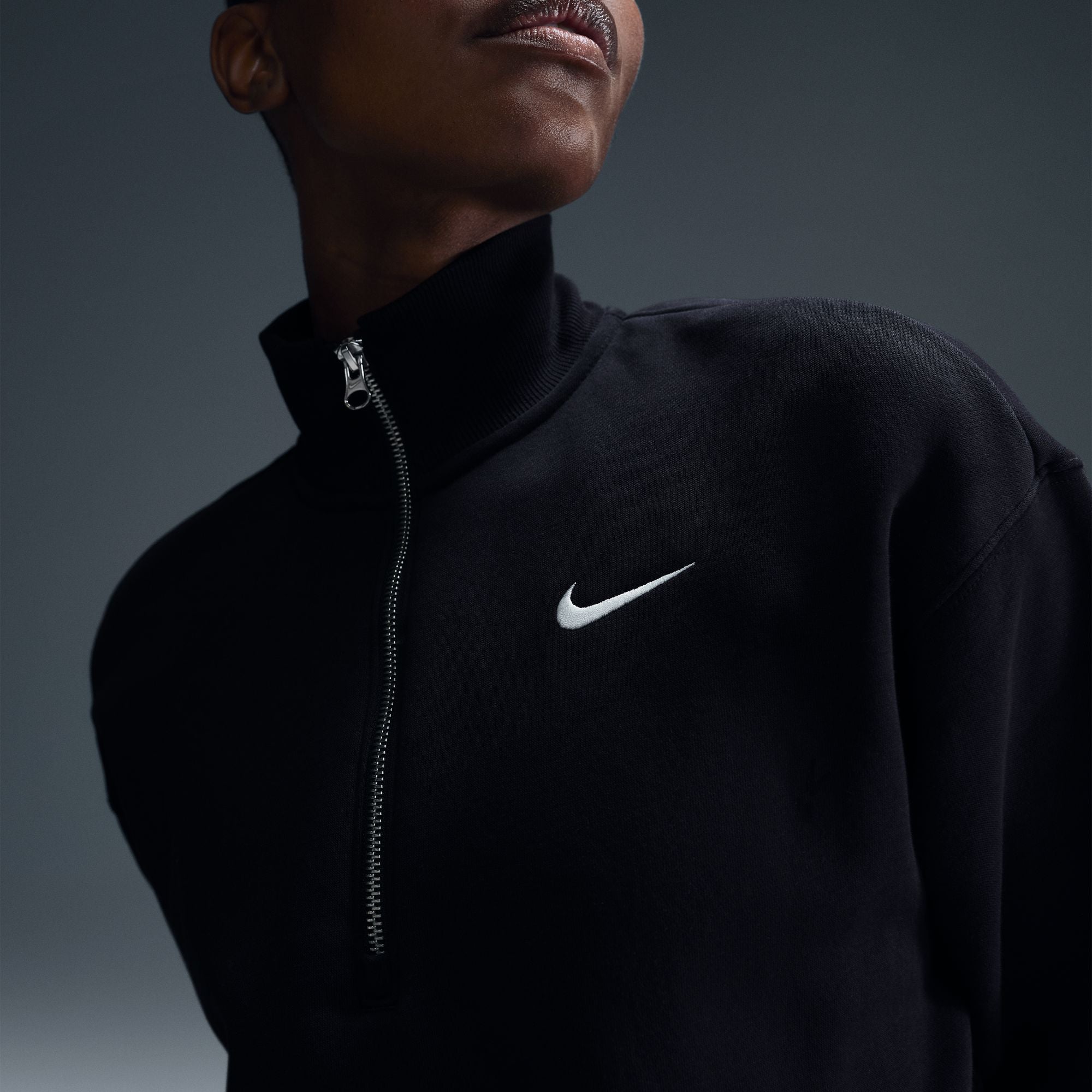 Phoenix Fleece Oversized 1/2-Zip Crop Sweatshirt