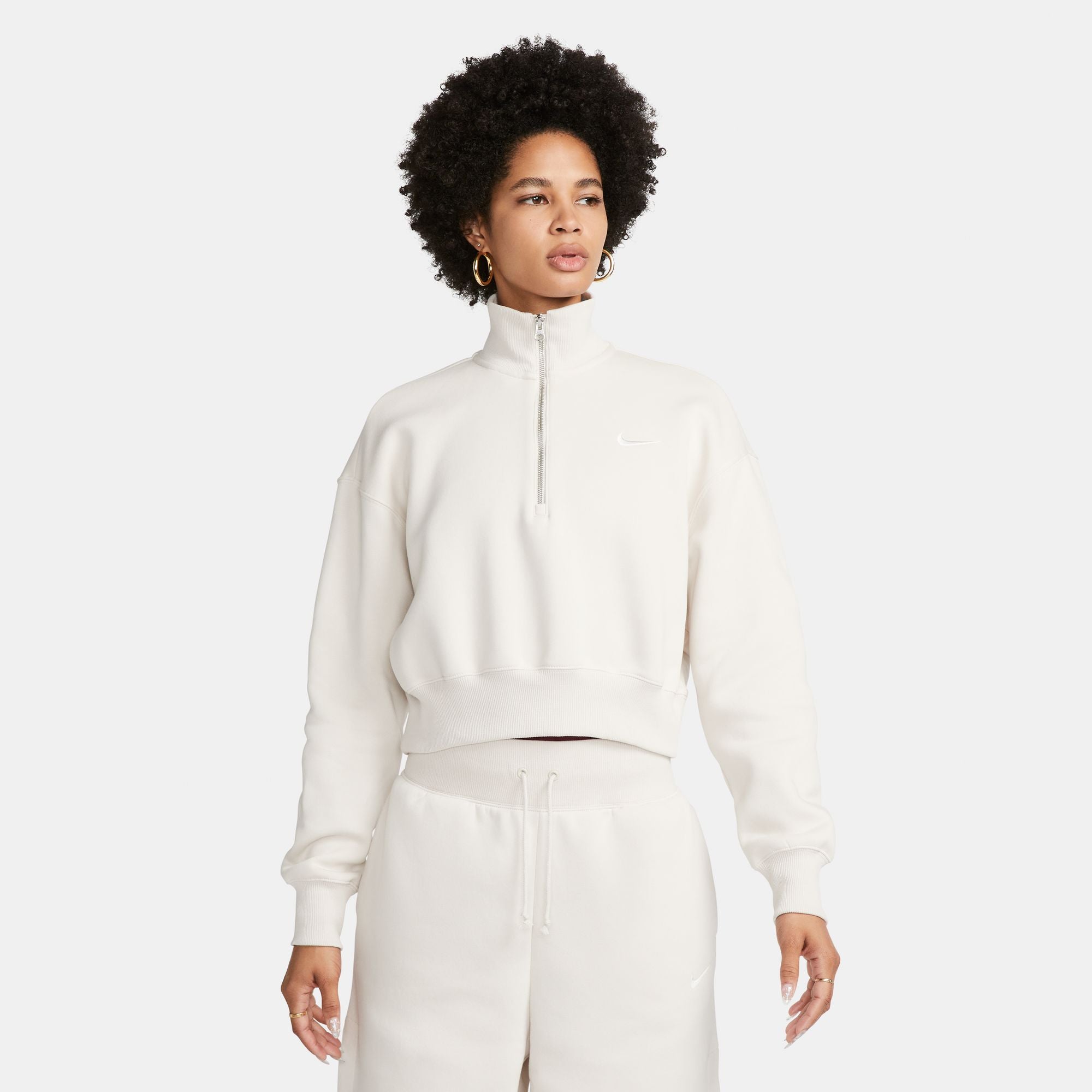 Phoenix Fleece 1/2-Zip Cropped Sweatshirt