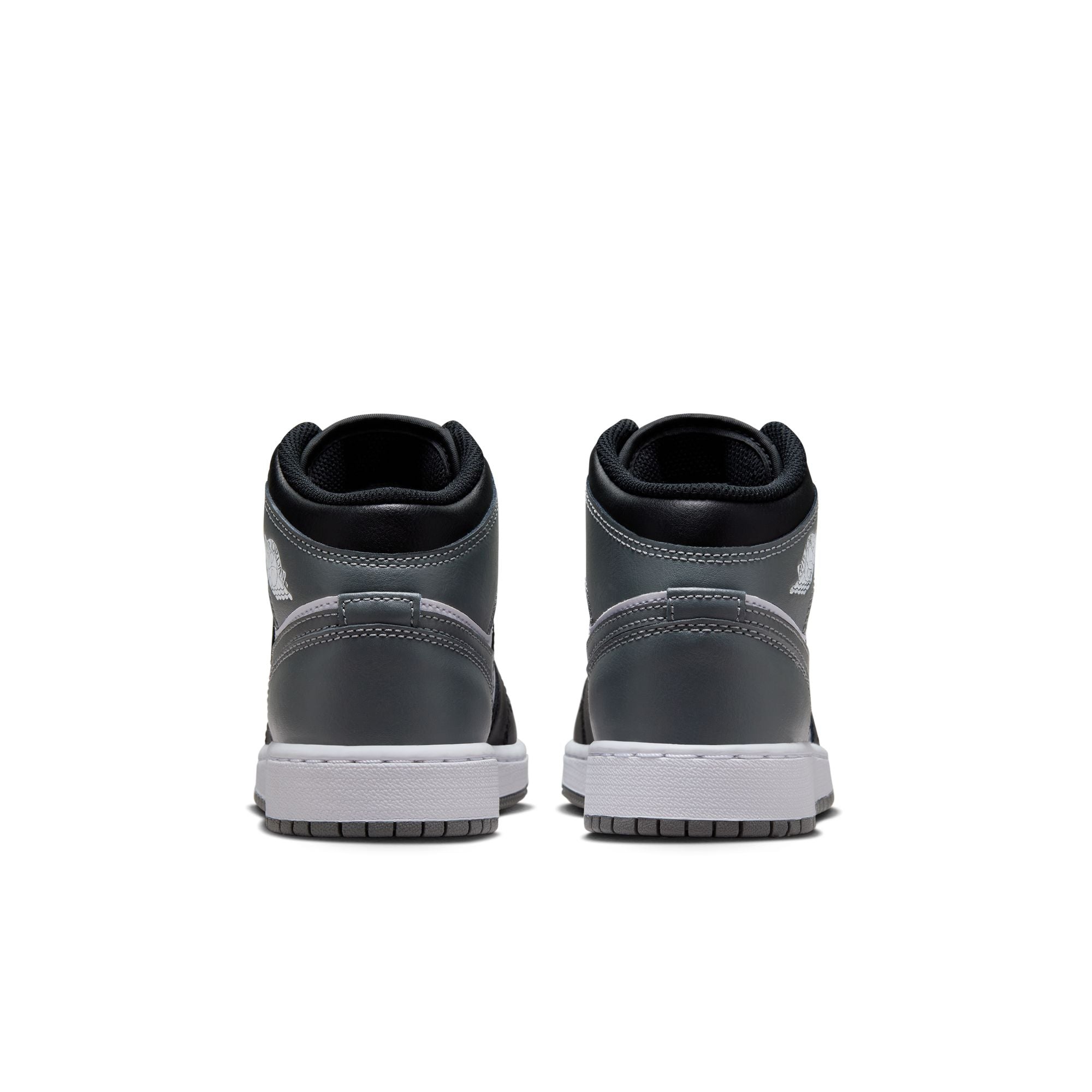 Air Jordan 1 Mid Black White Iron Grey GS