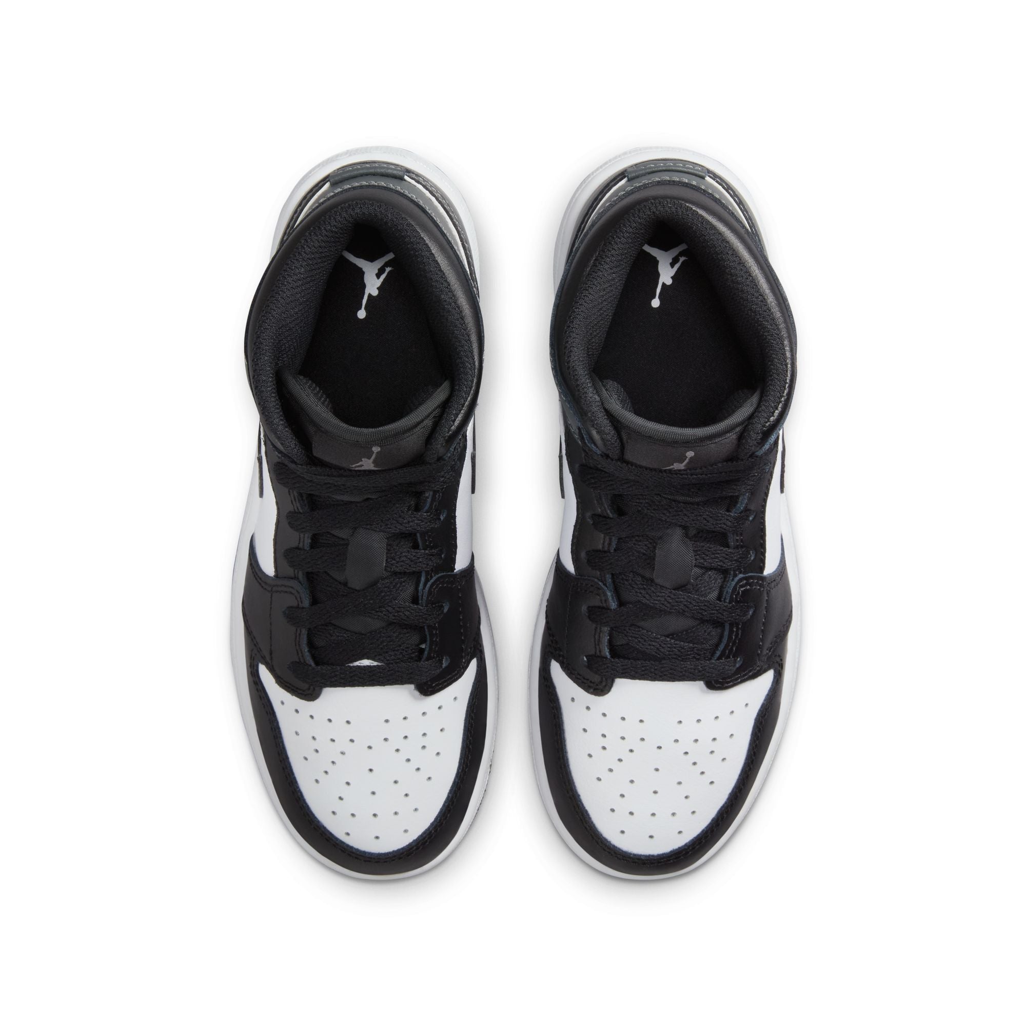 Air Jordan 1 Mid Black White Iron Grey GS