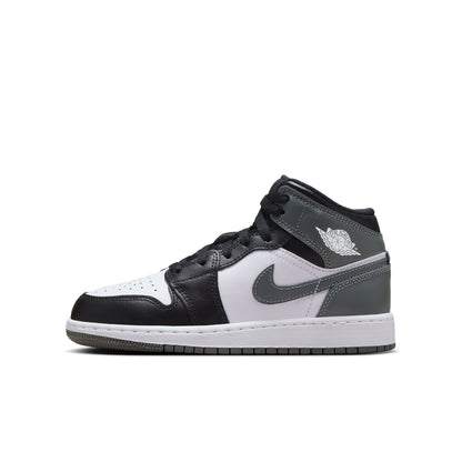 Air Jordan 1 Mid Black White Iron Grey GS