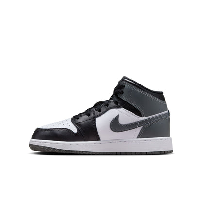 Air Jordan 1 Mid Black White Iron Grey GS