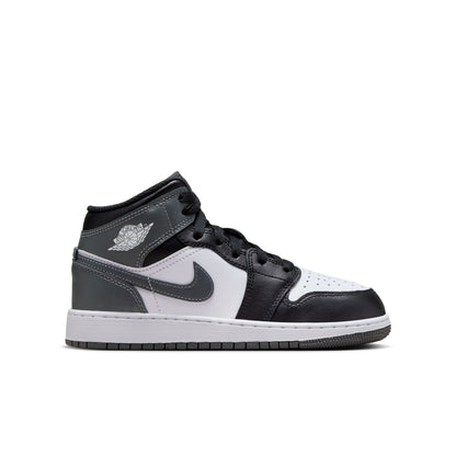 Air Jordan 1 Mid Black White Iron Grey GS