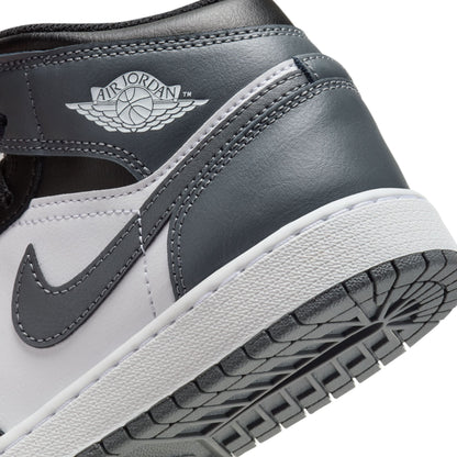 Air Jordan 1 Mid Black White Iron Grey GS