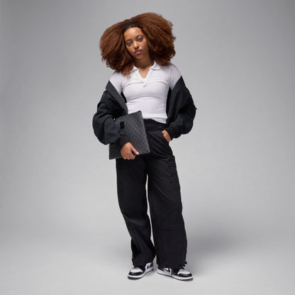 Jordan Long Sleeve White Knit Fitted Top