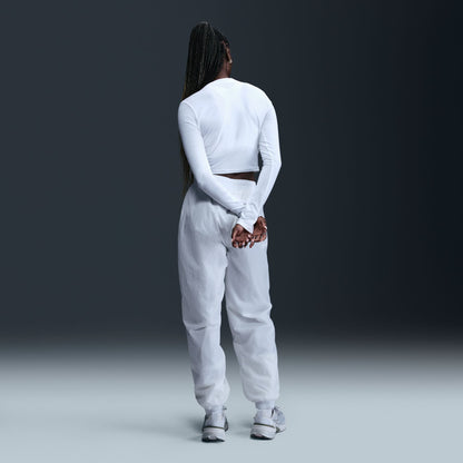 Nsw Chill Knit Slim LS Cropped Top White