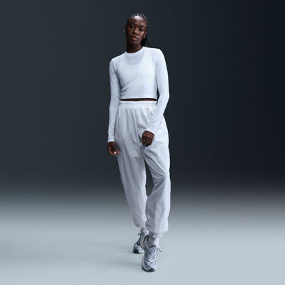 Nsw Chill Knit Slim LS Cropped Top White