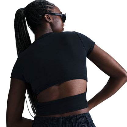 Chill Knit Tight Short-Sleeve Cropped Mini-Rib Top