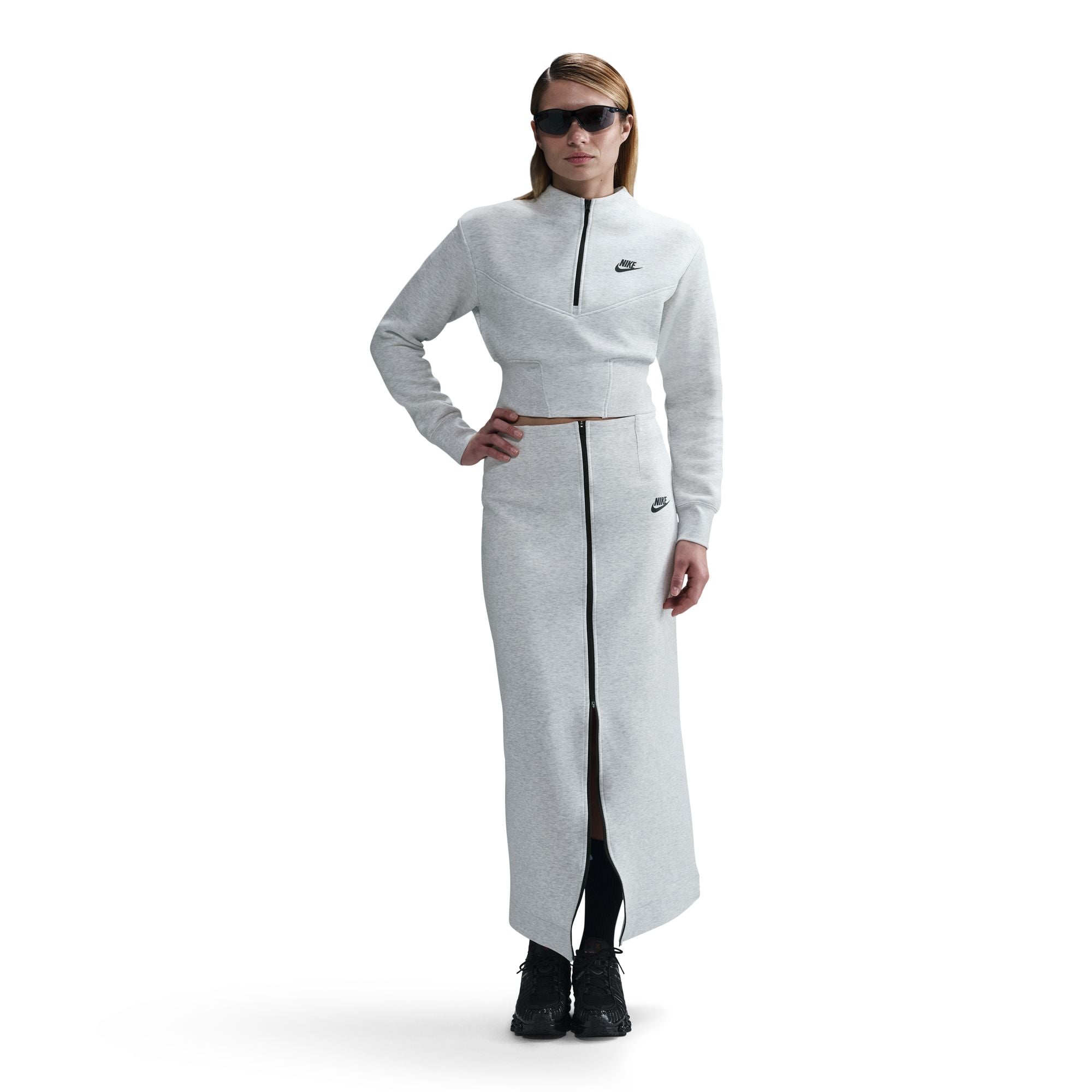 Nsw Tech Fleece Crop Top Grey