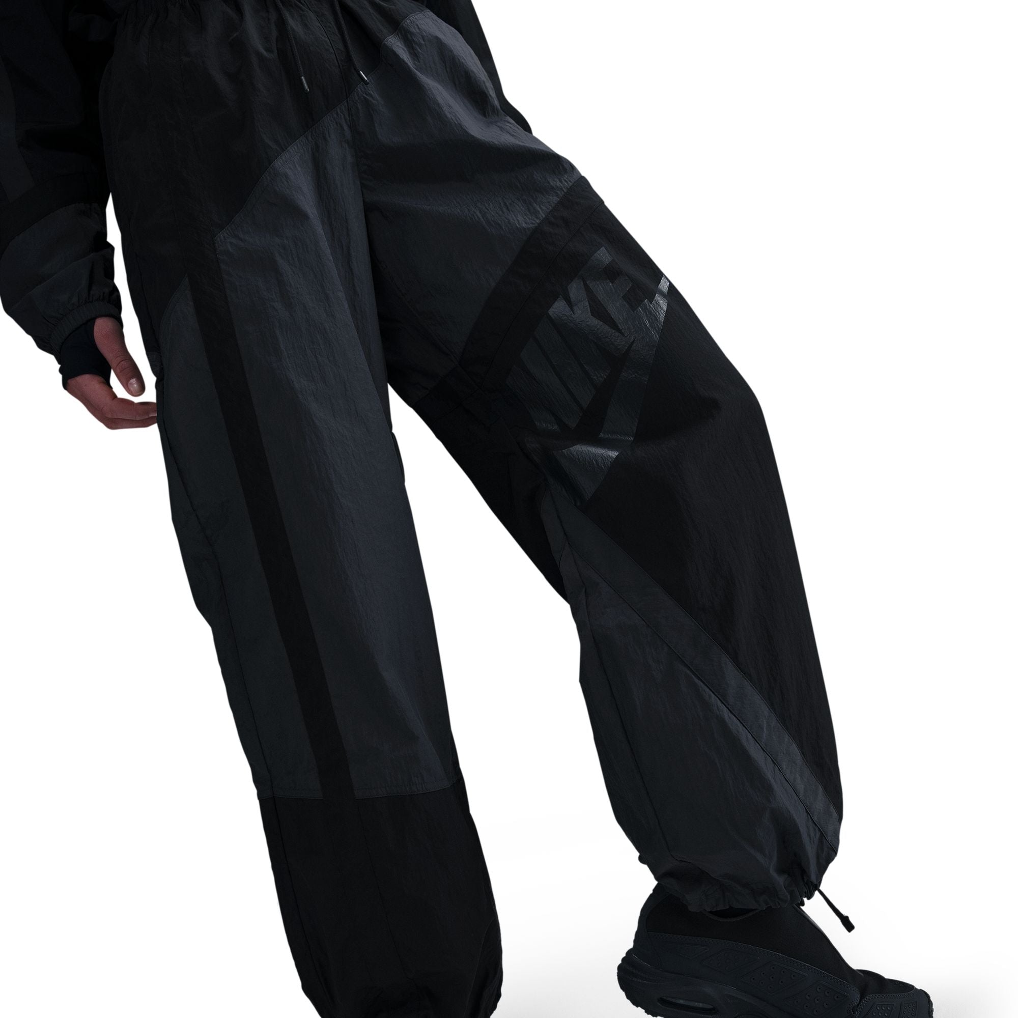 Mid-Rise Loose Woven Open-Hem Pants – WOODstack