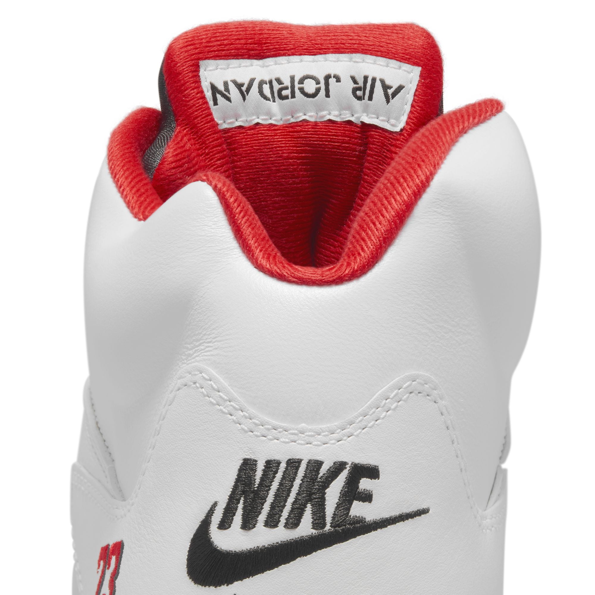 Air Jordan 5 Retro Fire Red Black Tongue