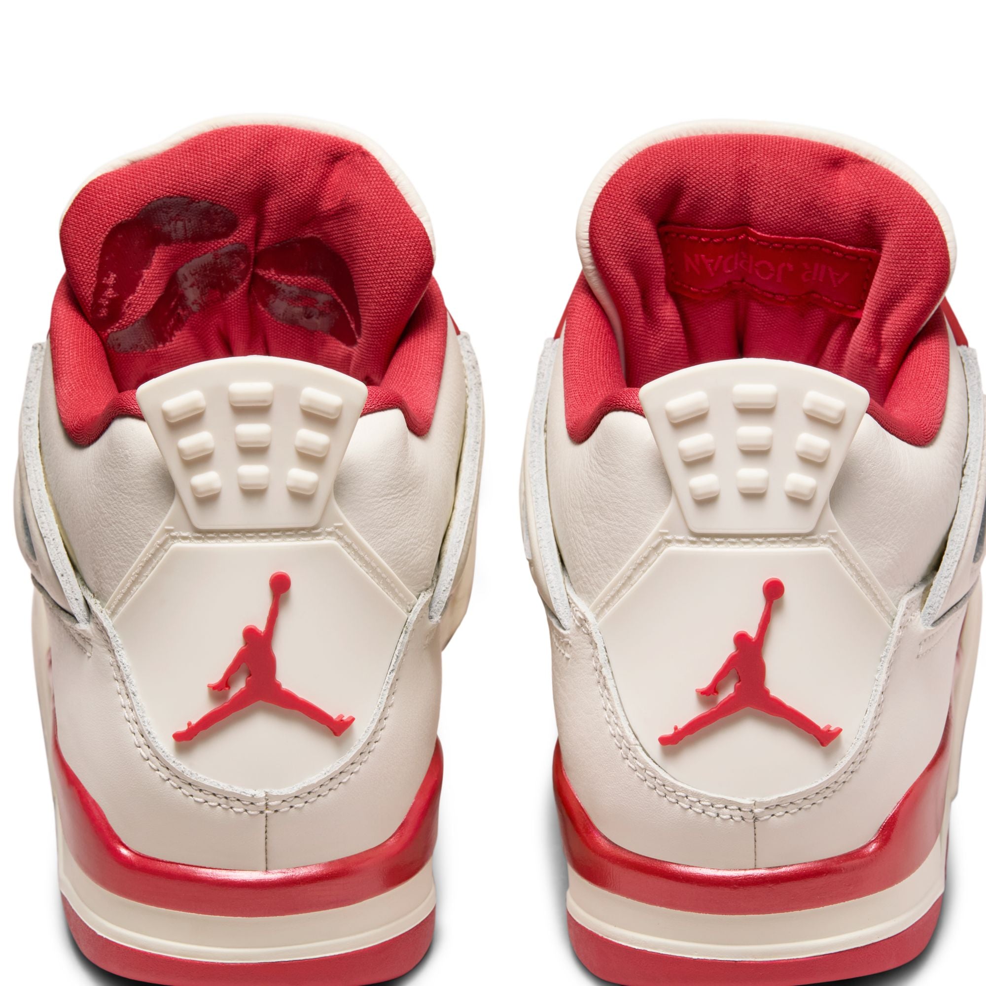 Air Jordan 4 Pale Ivory and Tough Red