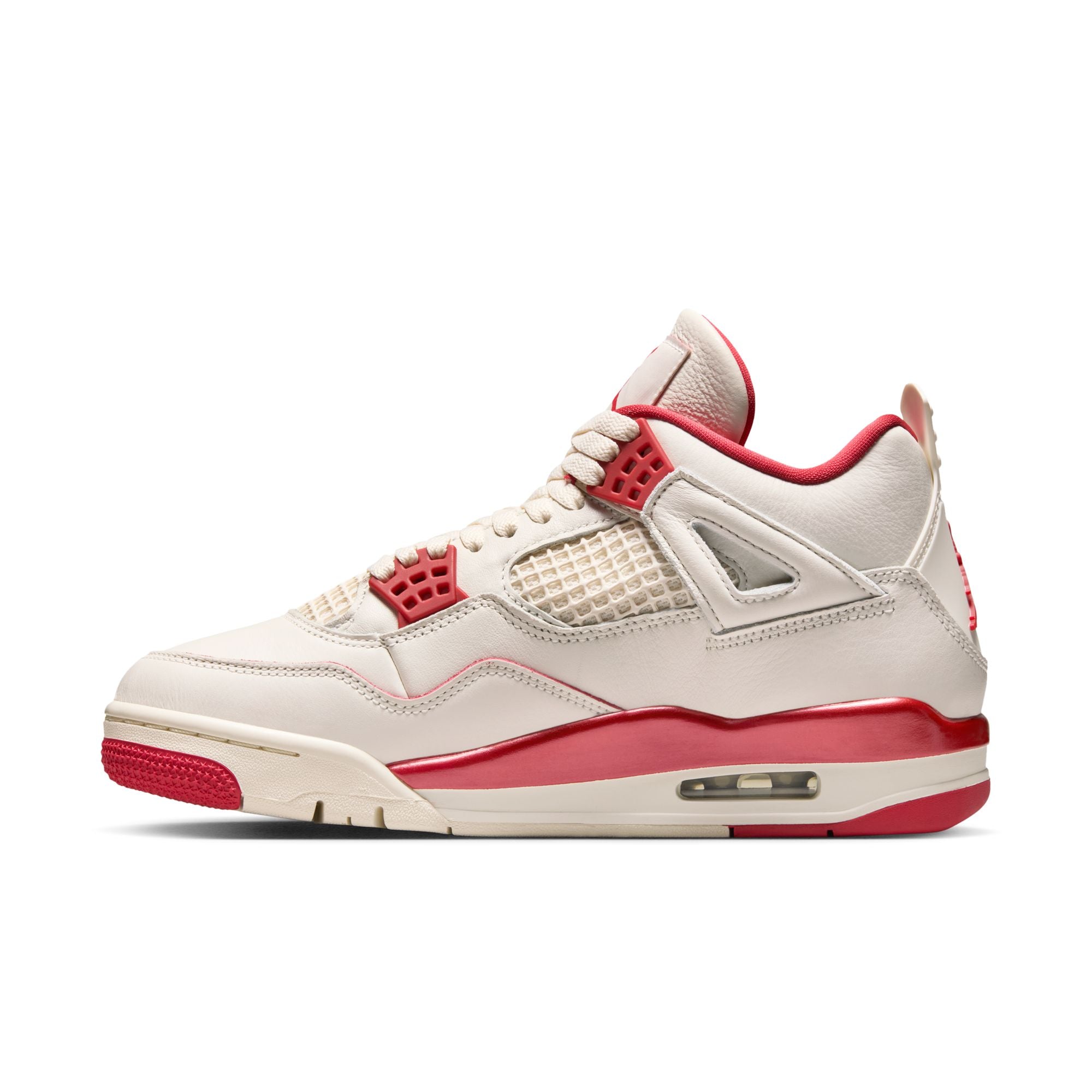 Air Jordan 4 Pale Ivory and Tough Red