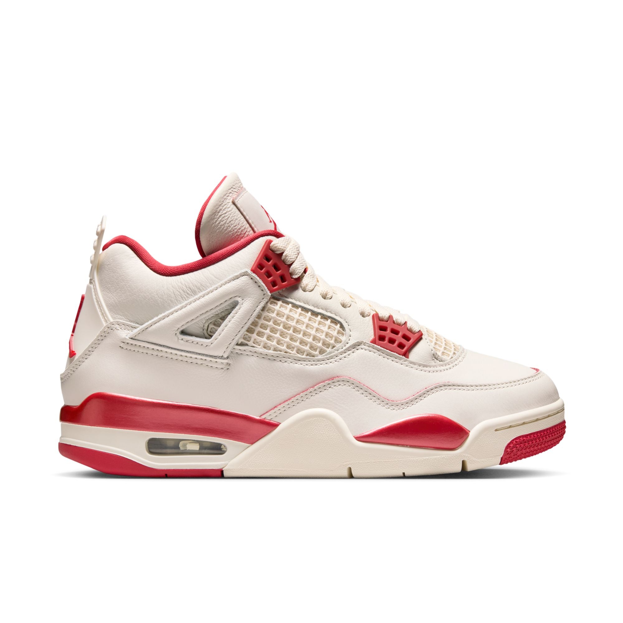 Air Jordan 4 Pale Ivory and Tough Red