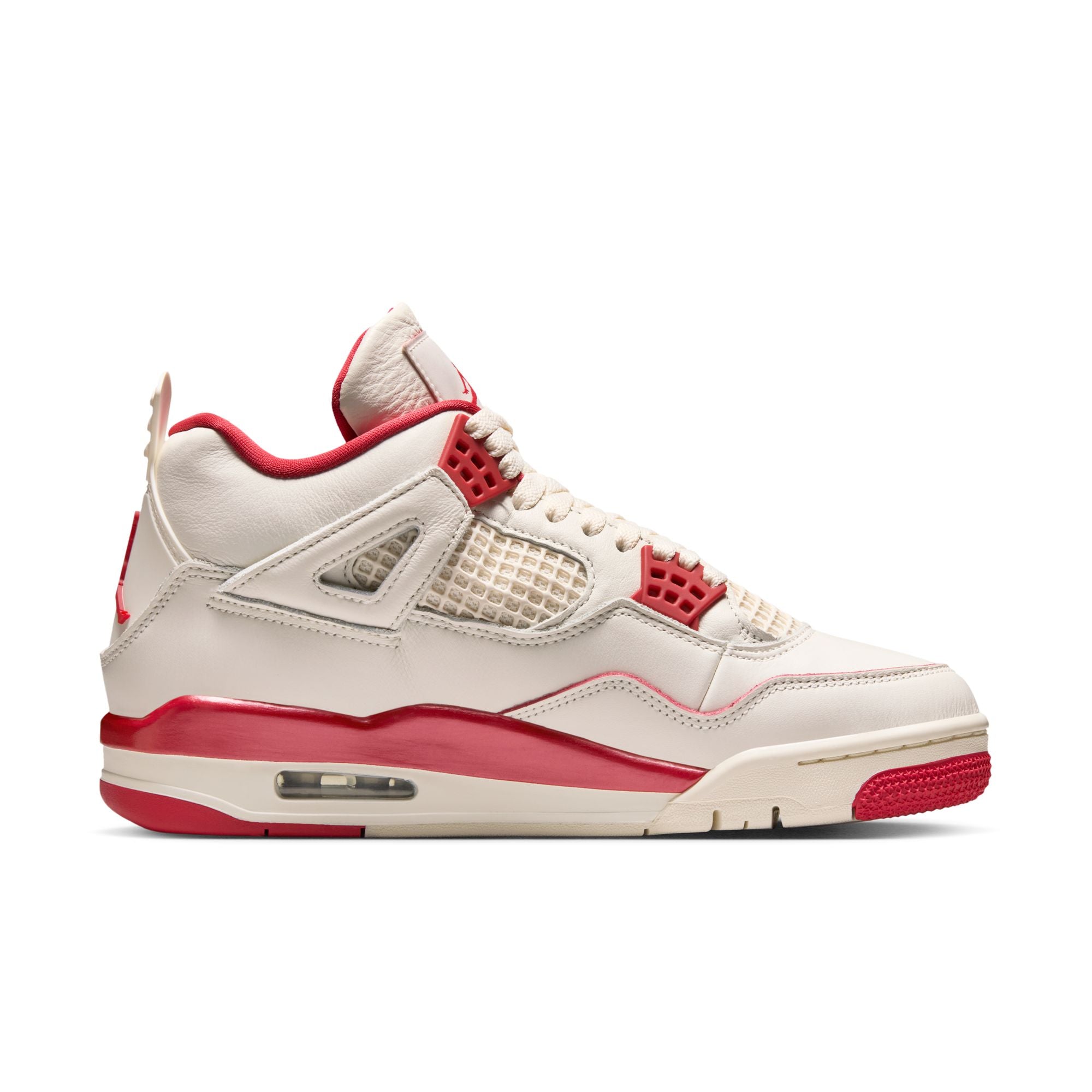 Air Jordan 4 Pale Ivory and Tough Red