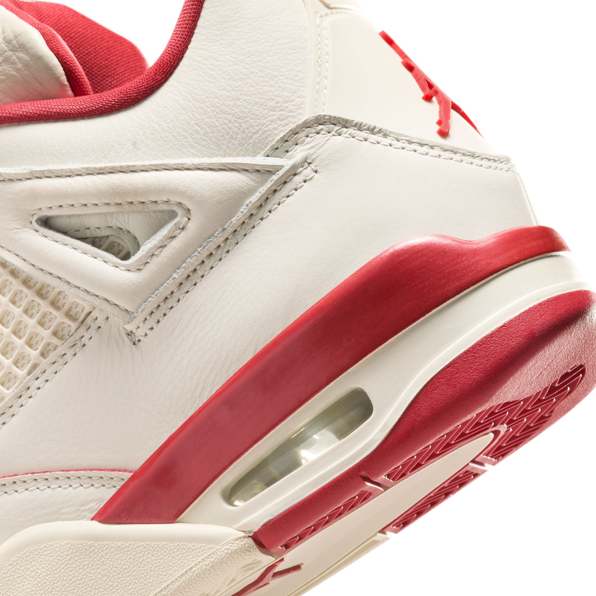 Air Jordan 4 Pale Ivory and Tough Red