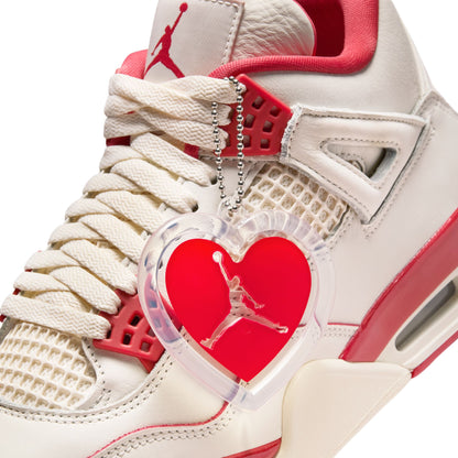 Air Jordan 4 Pale Ivory and Tough Red