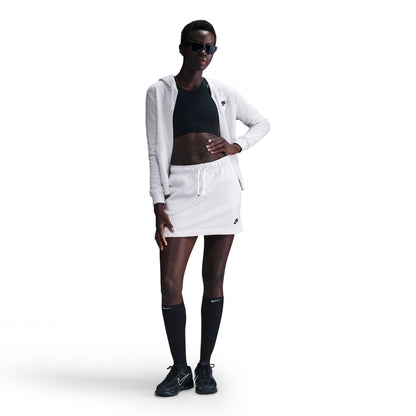 Club Fleece Mid Rise Skirt White