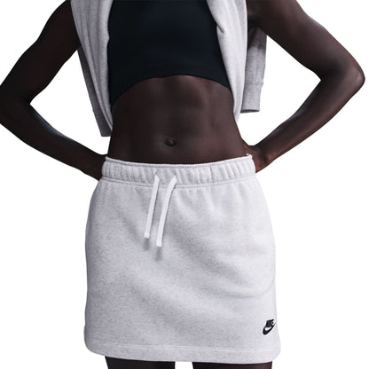 Club Fleece Mid Rise Skirt White