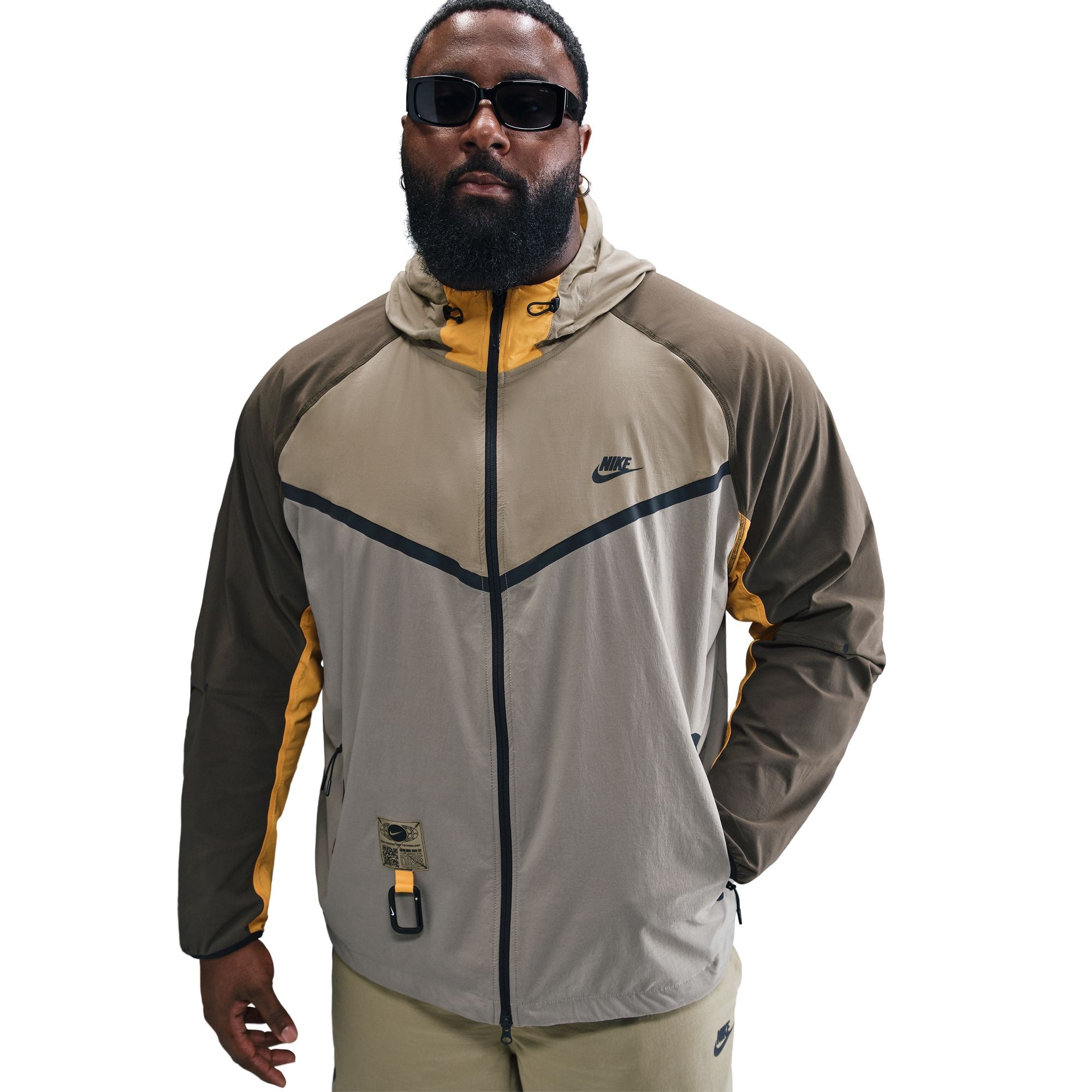 Tech Woven Windrunner Full Zip Jacket Brown