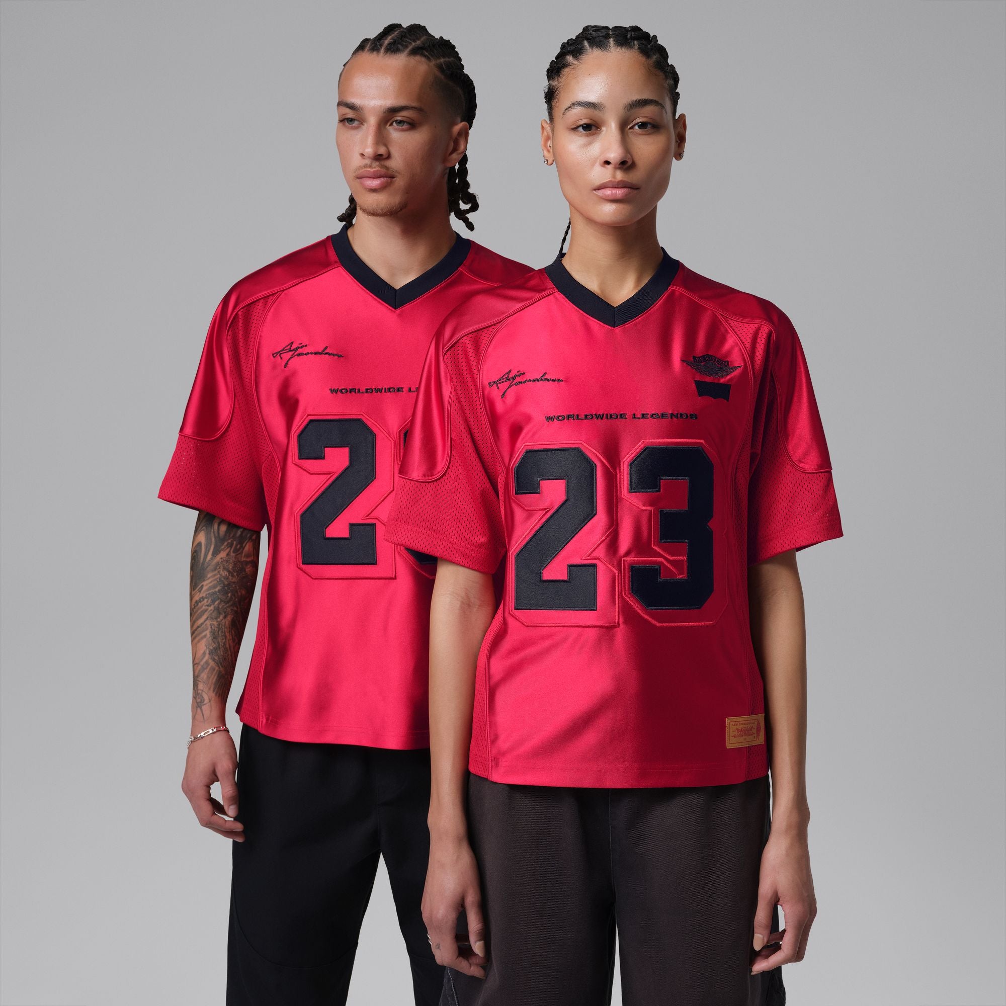 トップス Nike Jordan x LEVI'S Red Jersey Tops Red Jordan x Levi's Red Jersey – WOODstack