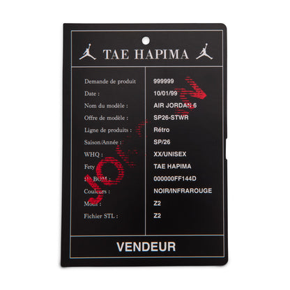 Air Jordan 6 Retro Infrared Salesman TD