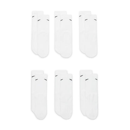 Everyday Cushioned 6 Pairs Crew White Socks