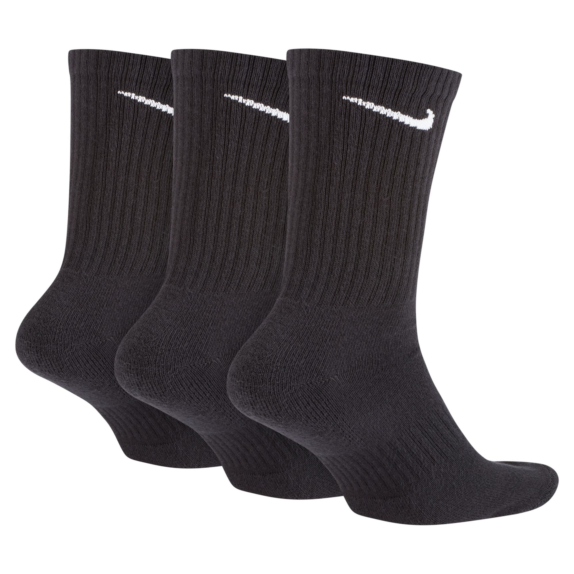 Everyday Cushioned 3 Pairs Training Crew Black Socks