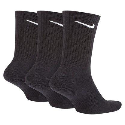 Everyday Cushioned 3 Pairs Training Crew Black Socks