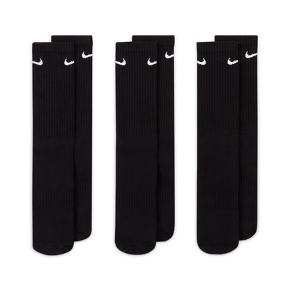 Everyday Cushioned 3 Pairs Training Crew Black Socks