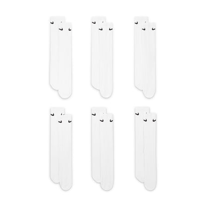 Everyday Cushioned Training 6 Pairs Crew White Socks