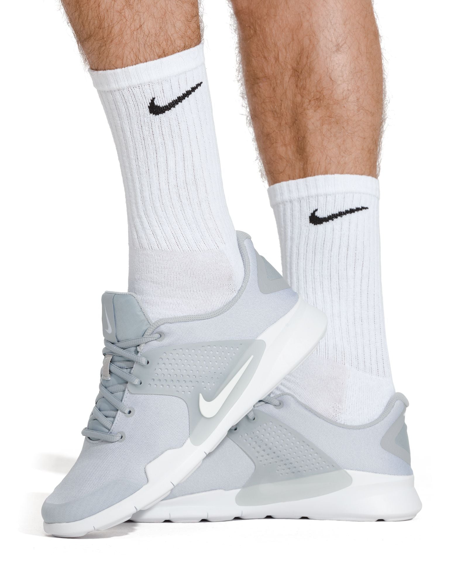 Everyday Cushioned Training 6 Pairs Crew White Socks